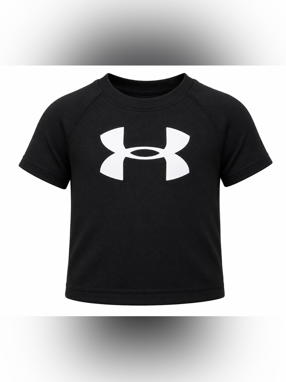 Under Armour HeatGear Baby Boys 18M Black Big Logo Athletic Shirt